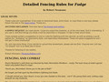 Detailed Fencing Rules for Fudge